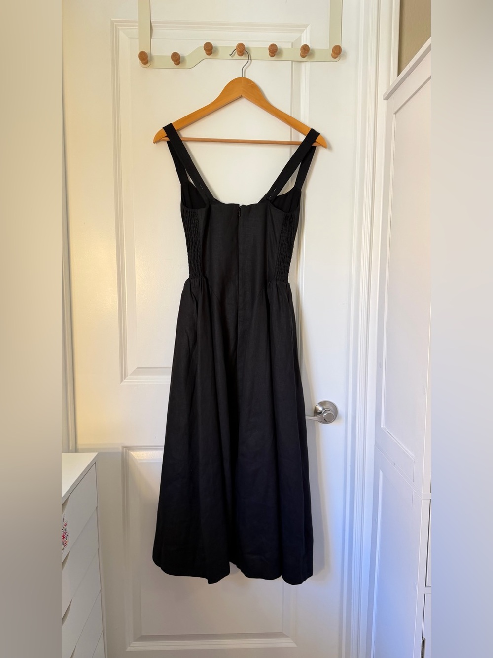Reformation Birdie Linen Dress In Black, NEW WITHOUT TAGS, NEVER WORN, NO FLAWS. - Picture 10 of 13